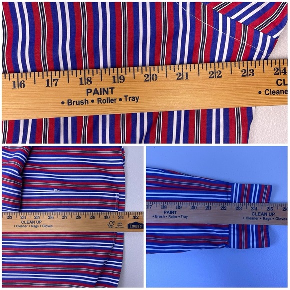Polo by Ralph Lauren Shirt L Mens L/S Button Up Regent Classic Multicolor Stripe - Picture 4 of 5